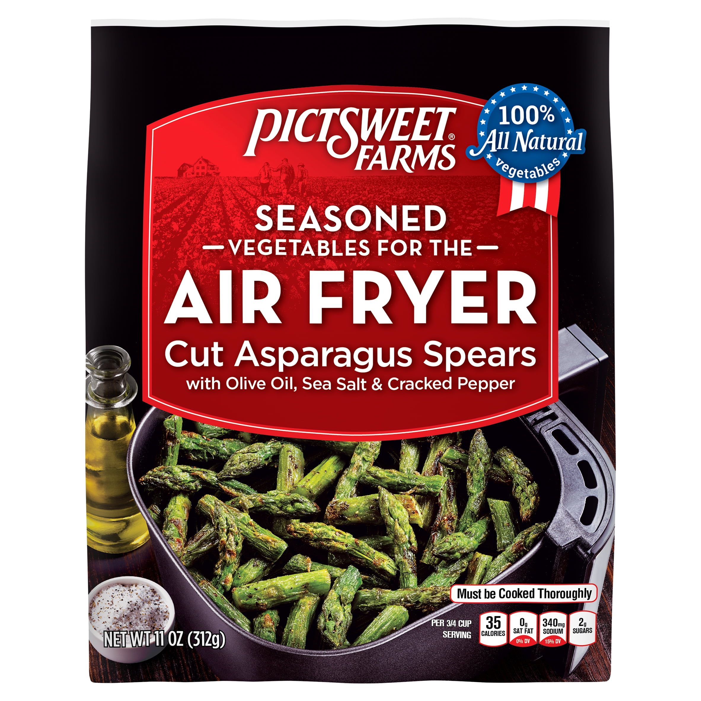 Pictsweet Farms® Seasoned Vegetables for the Air Fryer, Cut Asparagus Spears, Frozen, Does Not