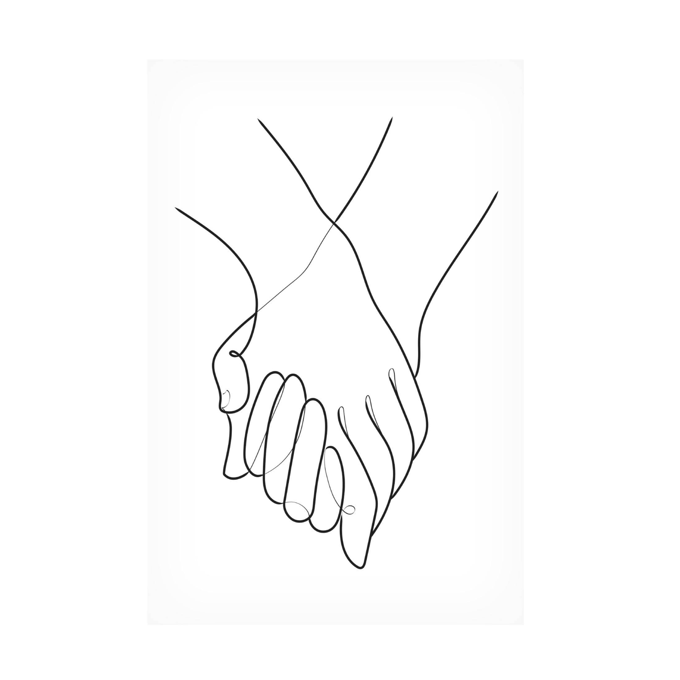 Pictufy Studio II 'Holding Hands Lines' Canvas Art - 16 x 24 Inches