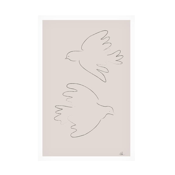 Pictufy Studio II 'Two Doves' Canvas Art - 30 x 47 Inches