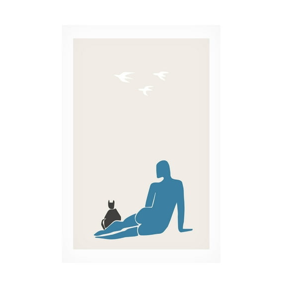 Pictufy Studio II 'Woman And Cat' Canvas Art - 12 x 19 Inches