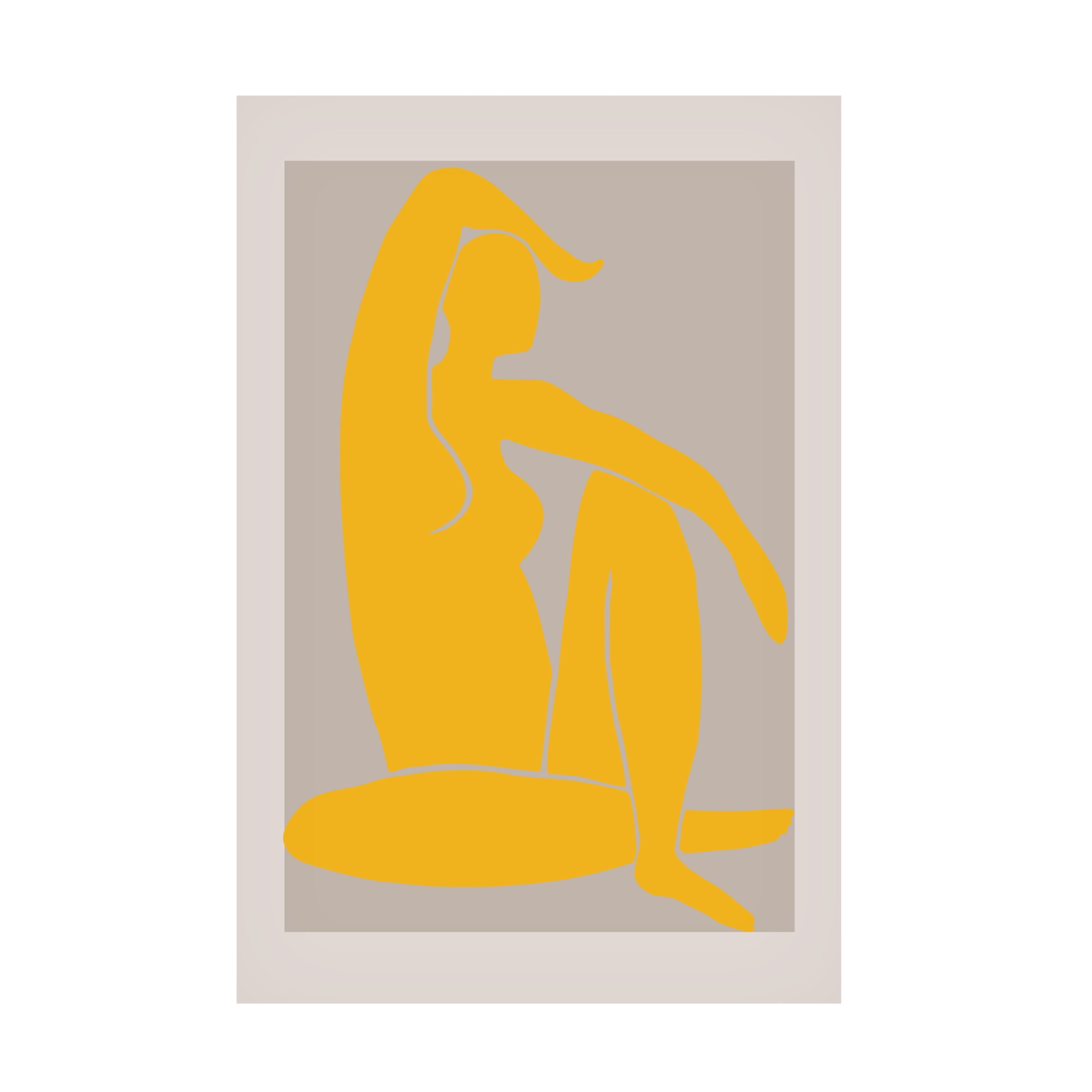 Pictufy Studio II 'Yellow Figure' Canvas Art - 22 x 32 Inches