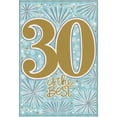 thumbnail image 1 of Pictura 30 Is The Best: Gold Foil Numbers and Silver Foil Fireworks Thirtieth / 30th Birthday Card, 1 of 2