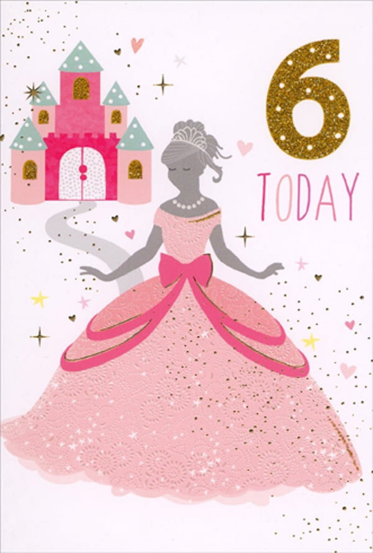 Poster for Sale avec l'œuvre « Joyeux anniversaire princesse girly rose  avec couronne 6 ans » de l'artiste binly123