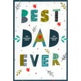 thumbnail image 1 of Pictura Best Dad Ever: Fun Blue, Gold and Gray Lettering Father's Day Card, 1 of 2