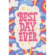 Pictura Best Day Ever Sparkling Cloud Over Multiple Rainbows Birthday Card