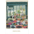 thumbnail image 1 of Pictura Black Dog Sitting in Entryway of Flower Shop Blank Note Card, 1 of 2