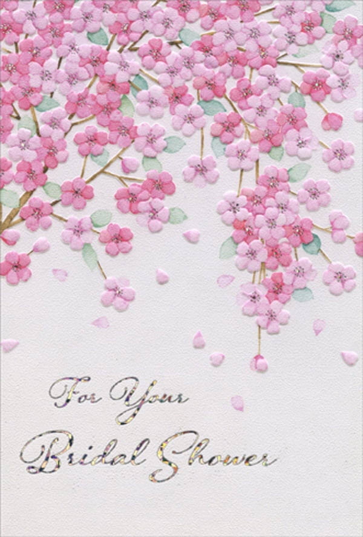 Pictura Cherry Blossoms Wedding Bridal Shower Congratulations Card