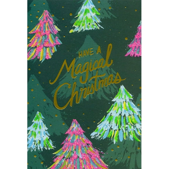 Pictura Colorful Christmas Tree Brush Strokes : Magical Christmas Card