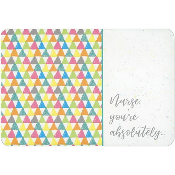 Pictura Colorful Sparkling Pyramid Pattern Nurse's Day Thank You Card