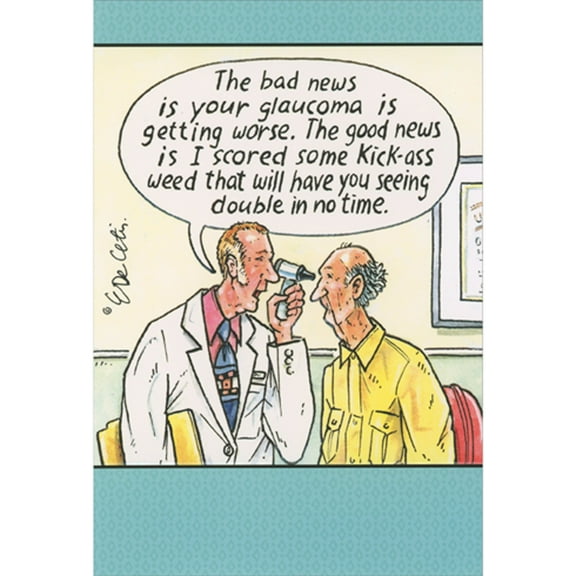 Pictura Doctor Telling Man They Will Be Seeing Double in No Time Funny Birthday Card for Men