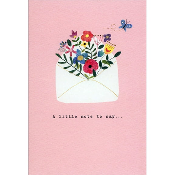 Pictura Flowers Blooming from Envelope Thank You Card