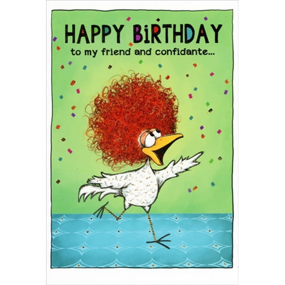 Pictura Irma : Friend and Confidante Funny Birthday Card for Friend
