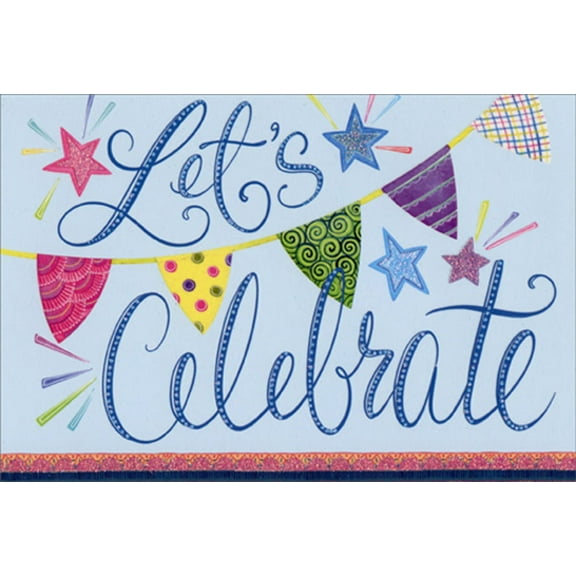 Pictura Let's Celebrate Banner Nicole Tamarin Patchwork Birthday Card