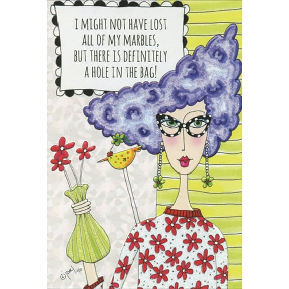 Pictura Lost Your Marbles Dolly Mamas Funny / Humorous Feminine Birthday Card for Her / Woman
