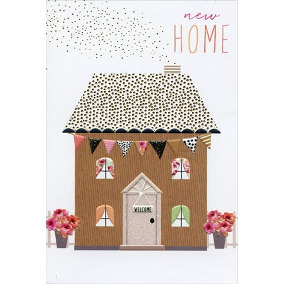 Pictura New Home With Banners Sara Miller New Home Congratulations Card