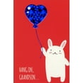thumbnail image 1 of Pictura Rabbit with Blue Balloon : Grandson Valentine's Day Card, 1 of 2