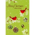 thumbnail image 1 of Pictura Red Cardinals on White Branches : Foil Ornaments Mom and Dad Christmas Card, 1 of 2
