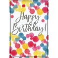 thumbnail image 1 of Pictura Red, Yellow and Blue Watercolor Dots Birthday Card, 1 of 2