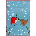 thumbnail image 1 of Pictura Small Red and Brown Birds on Thin Branches Christmas Card From Us, 1 of 2