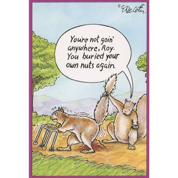 Pictura Squirrel Buried His Own Nuts Funny Birthday Card for Men