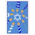 thumbnail image 1 of Pictura Star of David Surrounded by Striped Candles Pointing Inward Hanukkah Card, 1 of 2