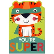 Pictura Super Tiger Die Cut Birthday Card for Children Kids
