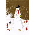 thumbnail image 1 of Pictura Tall Snowman : Child on Ladder Christmas Card, 1 of 2