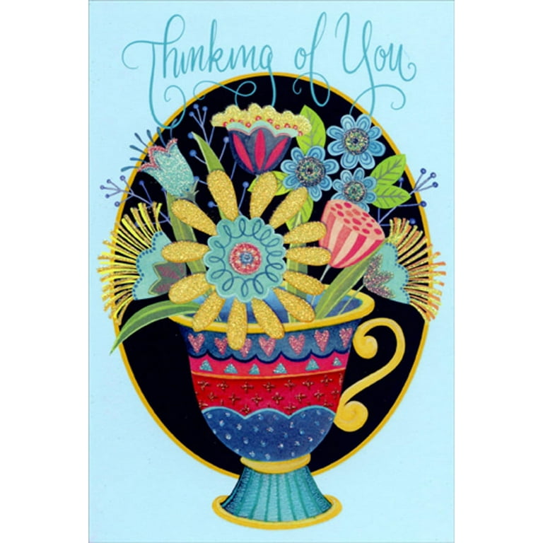 Small World Greetings Thinking of You Cards 24 Count - Blank Inside with White Envelopes - A2 Size 5.5 inch x 4.25 inch - Sympathy, Encouragement, Get