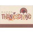 thumbnail image 1 of Pictura Turkey with Feathers in Circular Shape: Letters with Foil Dash and Dot Accents Thanksgiving Card, 1 of 2