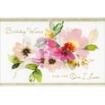 thumbnail image 1 of Pictura Watercolor Floral : Gold Crisscross Borders Birthday Card for the One I Love, 1 of 2