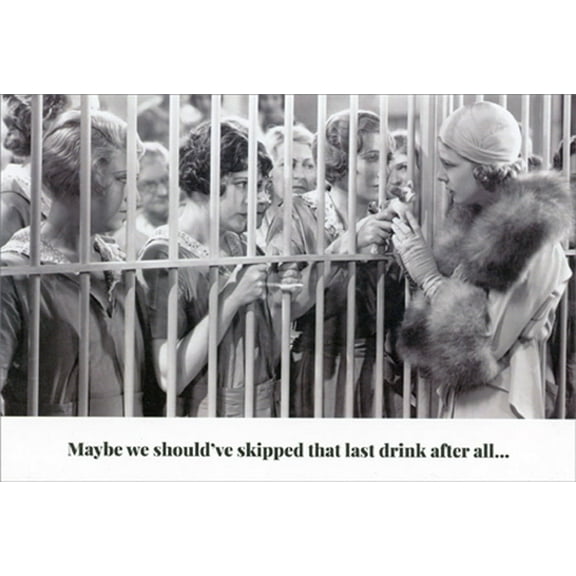 Pictura Women Jailbirds : Skipped Last Drink Funny / Humorous Birthday Card for Her : Woman