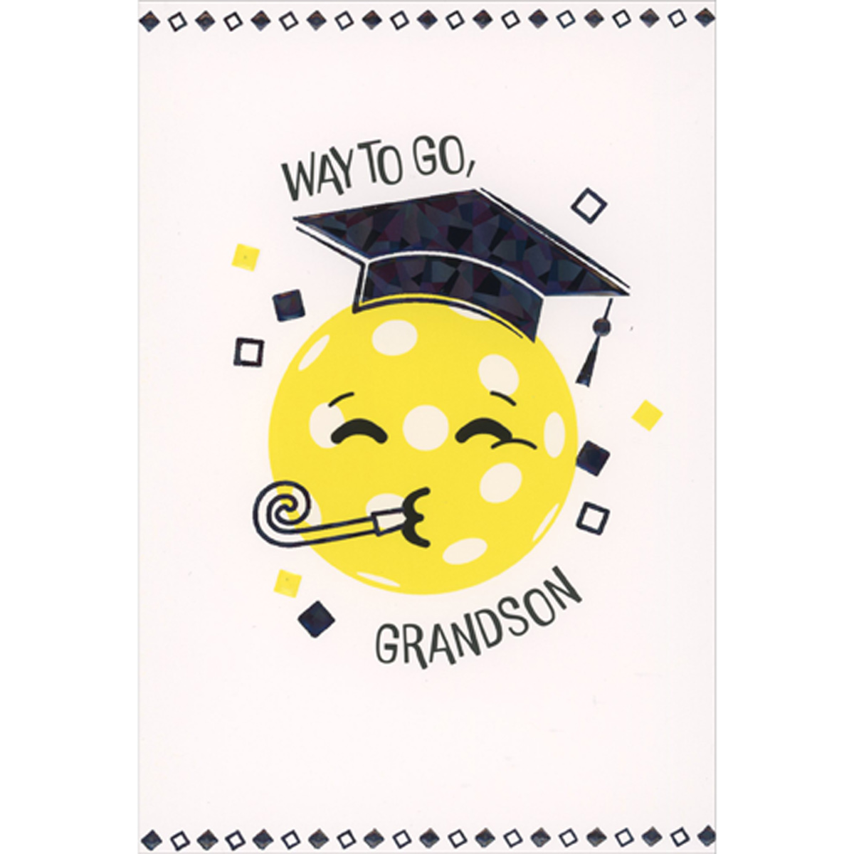 Pictura Yellow Smiley Face Circle with Cap and Noisemaker Graduation