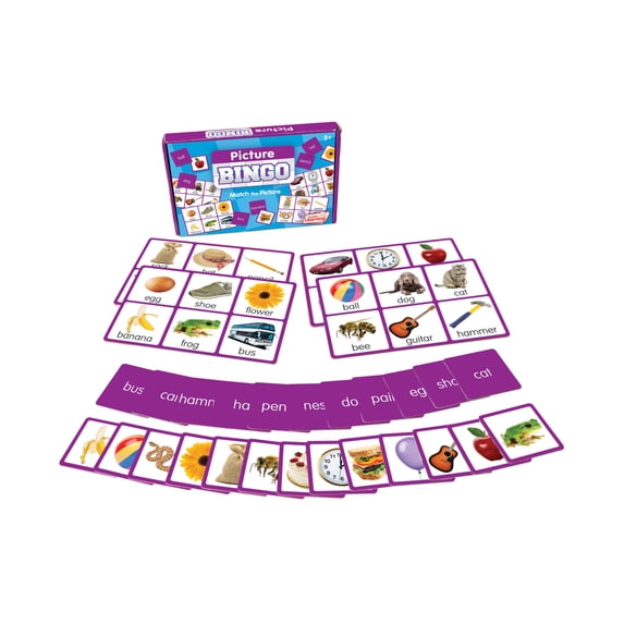 Picture Bingo Game with Match the Picture Educational Learning for Ages 3+, by Junior Learning