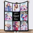 thumbnail image 1 of Picture Blankets Customized, 10 Photos Customized Blanket, Custom Picture Blankets, Gifts for Sister Dad Mom Daughter Son A Blankets, 1 of 5