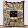 thumbnail image 1 of Picture Blankets Customized, 10 Photos Customized Blanket, Custom Picture Blankets, Gifts for Sister Dad Mom Daughter Son A Blankets, 1 of 5
