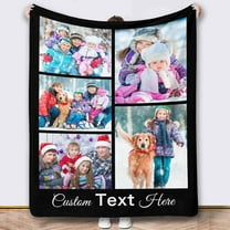 Picture Blankets Customized, 10 Photos Customized Blanket, Custom Picture Blankets, Gifts for Sister Dad Mom Daughter Son A Blankets