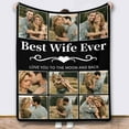 thumbnail image 1 of Picture Blankets Customized, 10 Photos Customized Blanket, Custom Picture Blankets, Gifts for Sister Dad Mom Daughter Son A Blankets, 1 of 5