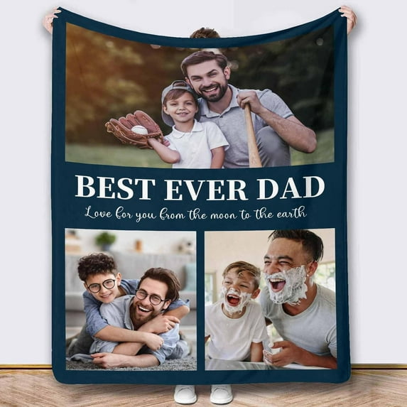Picture Blankets Customized, 10 Photos Customized Blanket, Custom Picture Blankets, Gifts for Sister Dad Mom Daughter Son A Blankets