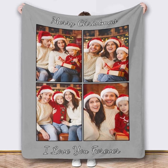 Picture Blankets Customized, 10 Photos Customized Blanket, Custom Picture Blankets, Gifts for Sister Dad Mom Daughter Son