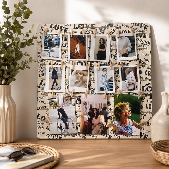Picture Board, Photo Board, Photo Display, Picture Collage, Collage Frame, Polaroid Wall Display, Wall Decor, Memory, Postcard, Magnetic, Bulletin, Hanging with Clips, String, Bedroom