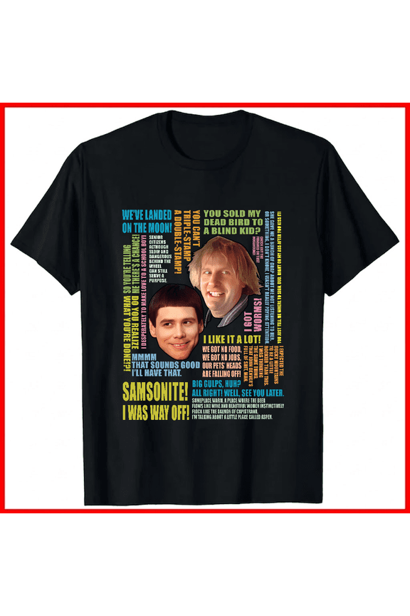 Picture Dumb And Dumber Men Best Funny Movie Scene Graphic Unisex T-shirt V18906, up to size 5XL
