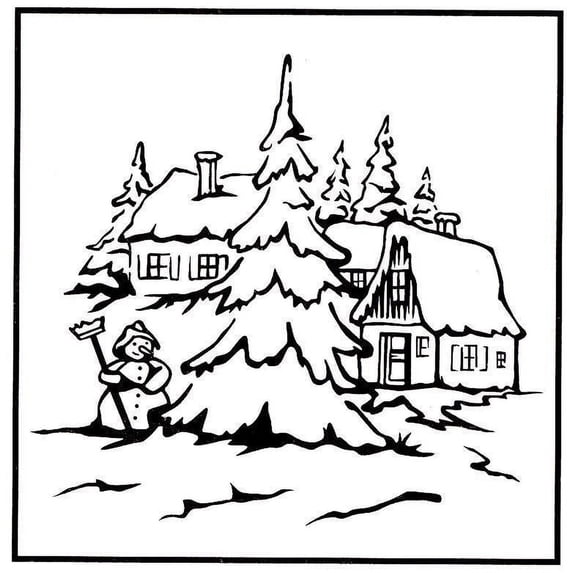 Picture Embossing Folder - snowman 2