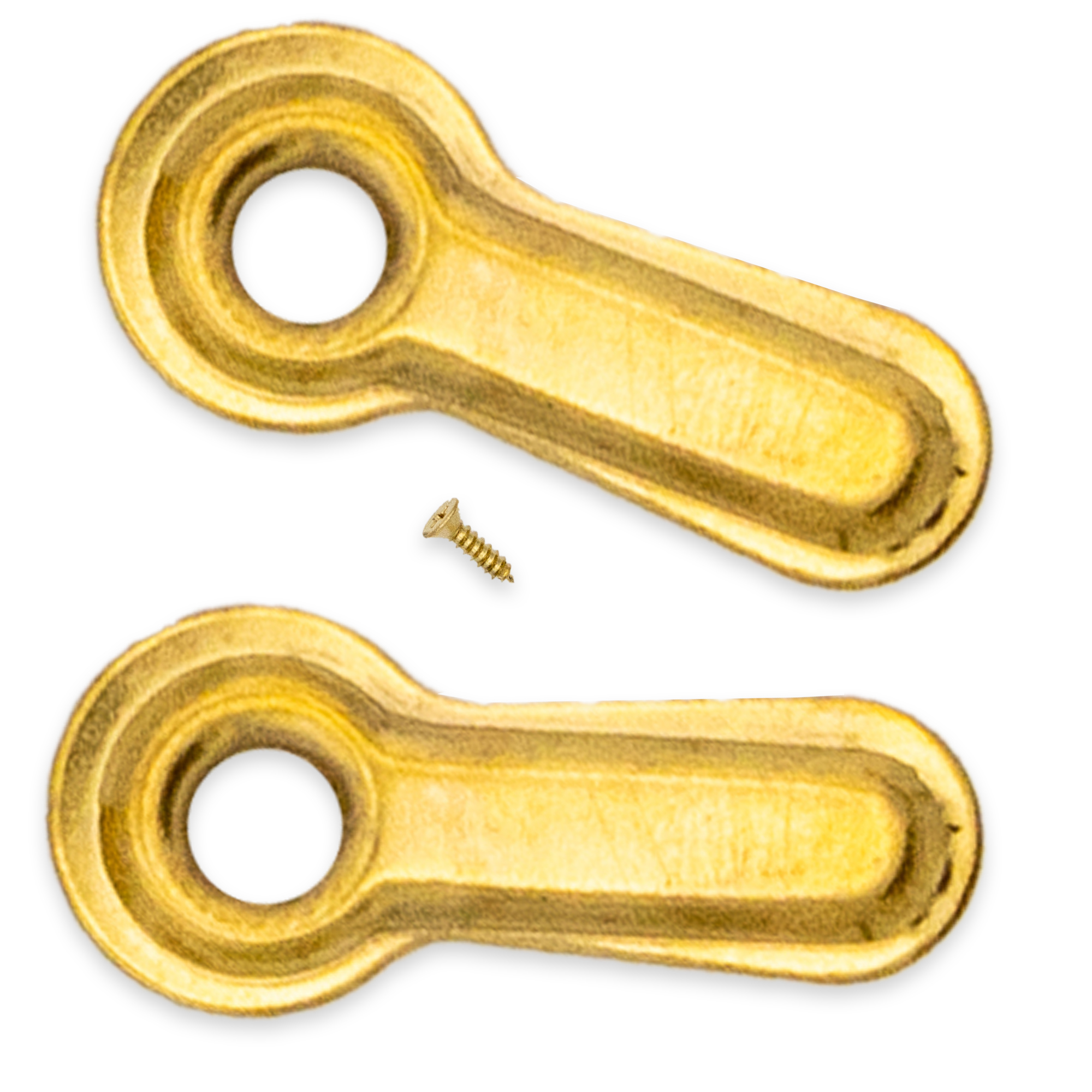 Picture Frame Backing Clips Brass 3/4 with Screws Small Size 100 Pack -  Retaining Clips For