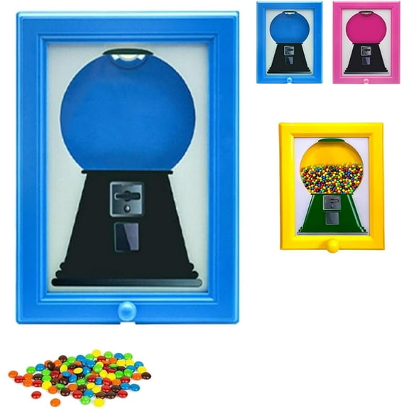 Picture Frame Candy Dispenser, Handy Candy Frame, Candy Dispenser Picture Frame, Gumball Machine, Fast Distribution Candies, Nuts, Dog & Cat Treats, Suitable for Birthday & Holiday Gifts