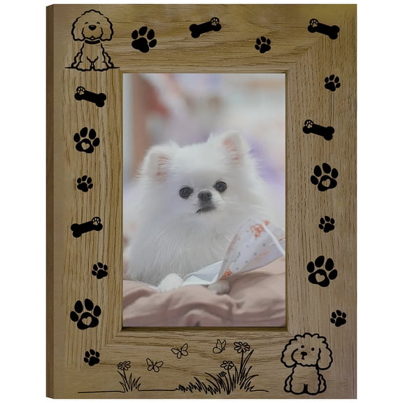 Picture Frame Friendship Know No Wood Engraved Photo Frames Display Fits 4 x 6in Horizontal Photos Postcard Tabletop