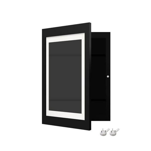 Picture Frame, Front Opening Wooden Artwork Frame, with Elastic Straps Changeable for Schoolwork Scrapbooks Collectibles Photos Projects Black S