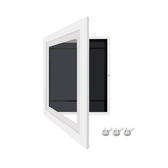 Picture Frame, Front Opening Wooden Artwork Frame, with Elastic Straps Changeable for Schoolwork Scrapbooks Collectibles Photos Projects White L