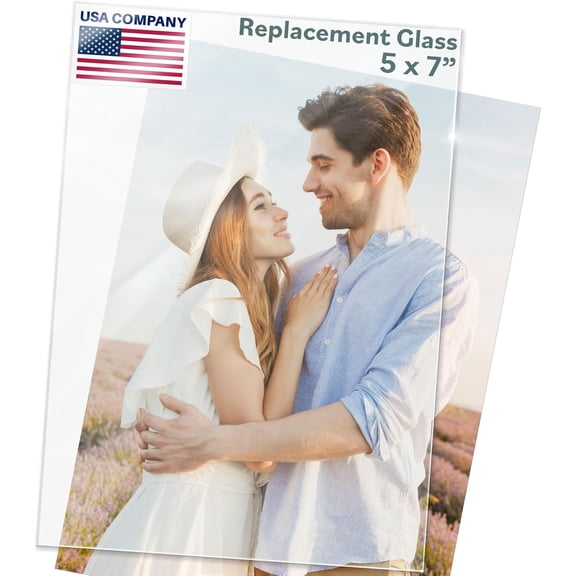 Picture Frame Glass Replacements (Crystal Clear, 5x7, 3 Pack) High Definition Glass Sheet