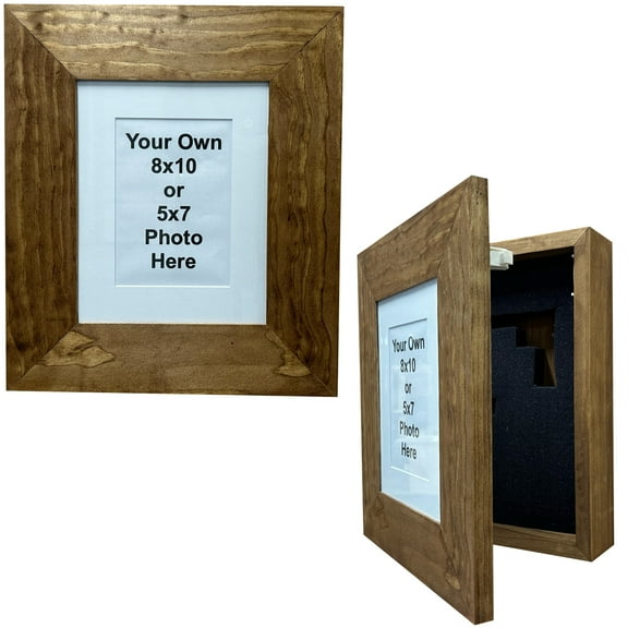 Picture Frame Hidden Storage Cabinet (Early American) by Bellewood Designs