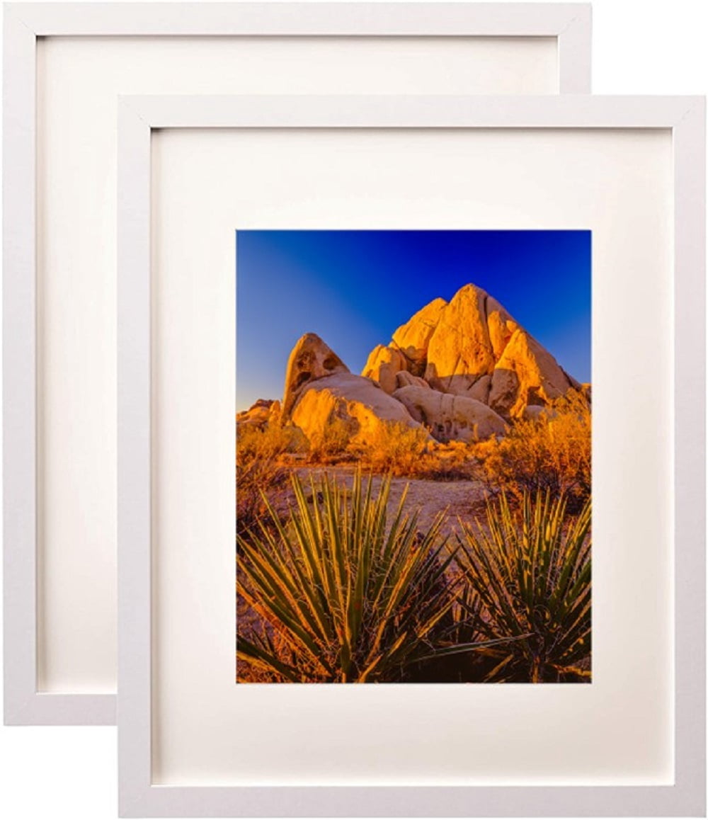 Picture Frame MDF White Frame 16x20" Wall Mount Display, Pack of 2